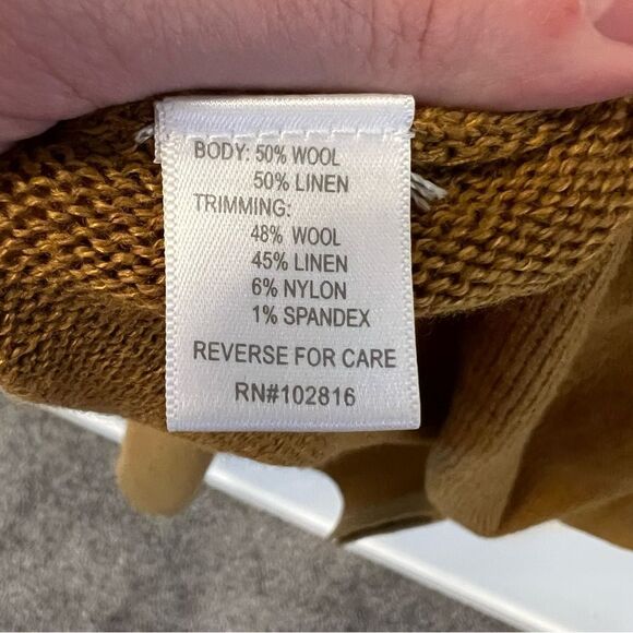 Garnet Hill Two-Piece Sweater Set in Mustard Yellow | Size S - Picture 11 of 16